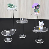 Clear Round Acrylic Display Stands (Pack of 5)
