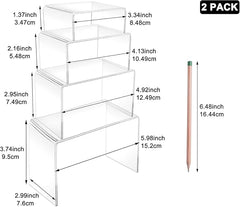 Acrylic Display Risers (6", 5", 4", 3")