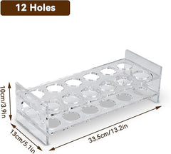 Acrylic Frame For Glass Serving Tray – 12-Hole Liquor Holder