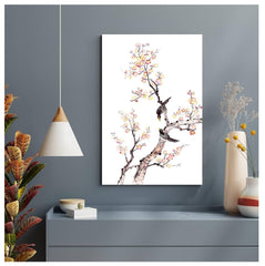 Multicolor Bird on Blooming Tree Acrylic UV Printed Wall Art