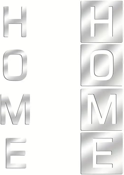 Acrylic Mirror Wall HOME Wall Art