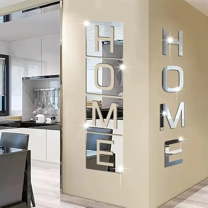 Acrylic Mirror Wall HOME Wall Art
