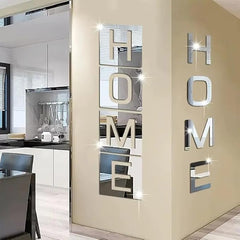Acrylic Mirror Wall HOME Wall Art
