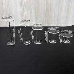 Clear Round Acrylic Display Stands (Pack of 5)
