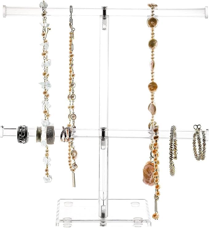 2-Tier Tower Acrylic Jewelry Display Holder