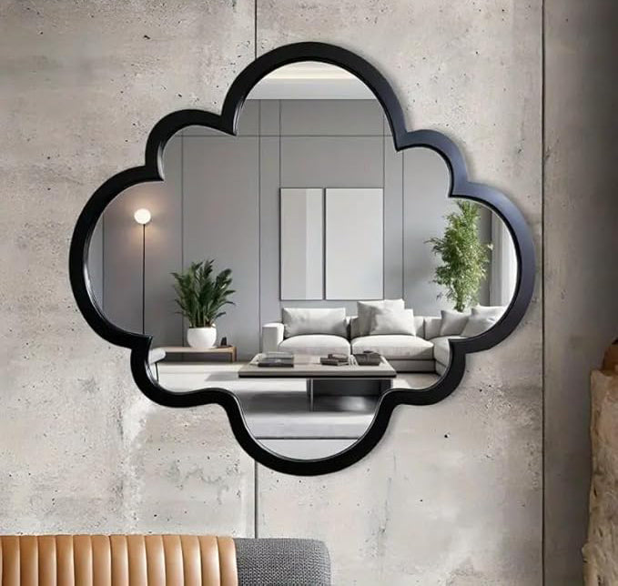 Cloud Shaped Acrylic Mirror Wall Art (16x16Inch)