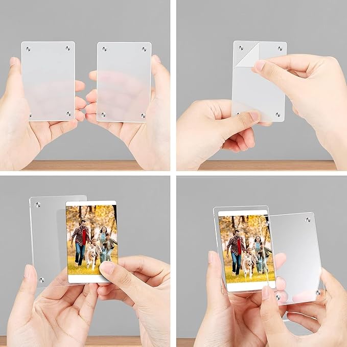 Acrylic Fridge Magnetic Frames - 5-Pack (10x15cm)