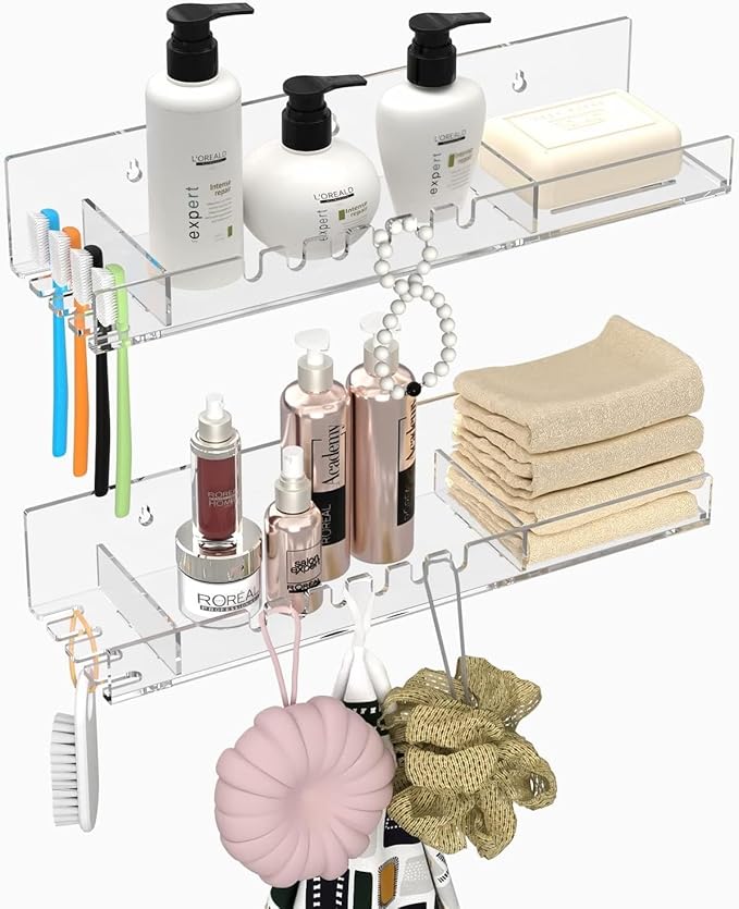 Acrylic Bathroom Shelves Organizer