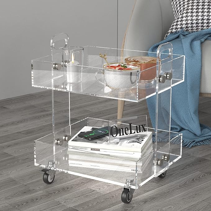 Acrylic Side Table (41×34×48Hcm)