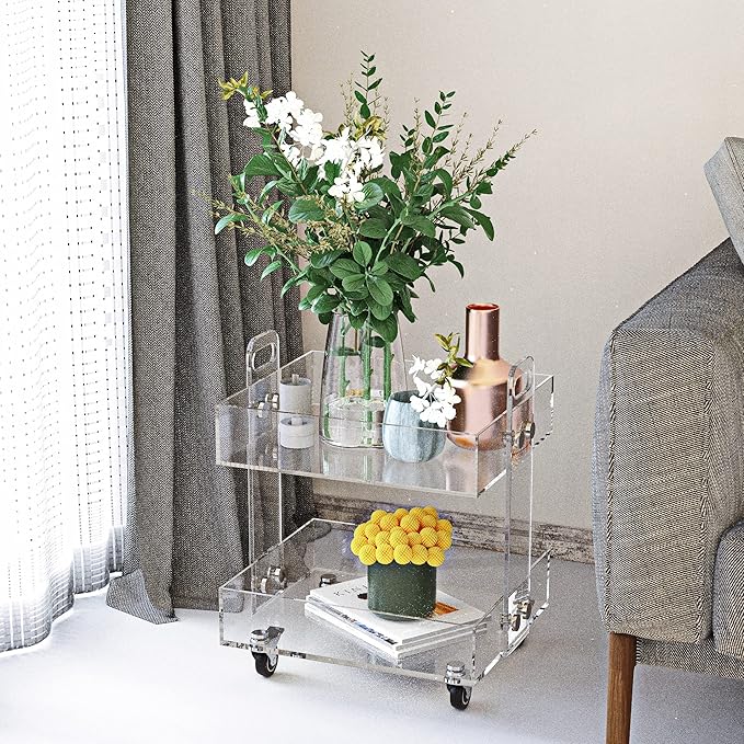 Acrylic Side Table (41×34×48Hcm)